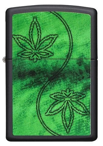 Zippo Neon Marijuana Leaves