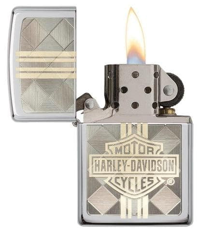 Zippo Harley Davidson Bar & Shield Logo High Polish Chrome