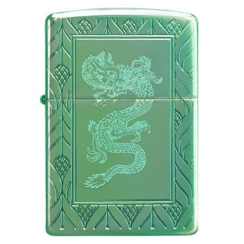 Zippo Armor® High Polish Green Elegant Dragon
