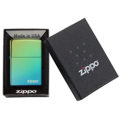 Zippo Classic High Polish Teal Zippo Logo 49191ZL