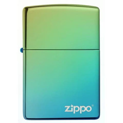 Zippo Classic High Polish Teal Zippo Logo 49191ZL