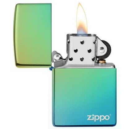 Zippo Classic High Polish Teal Zippo Logo 49191ZL