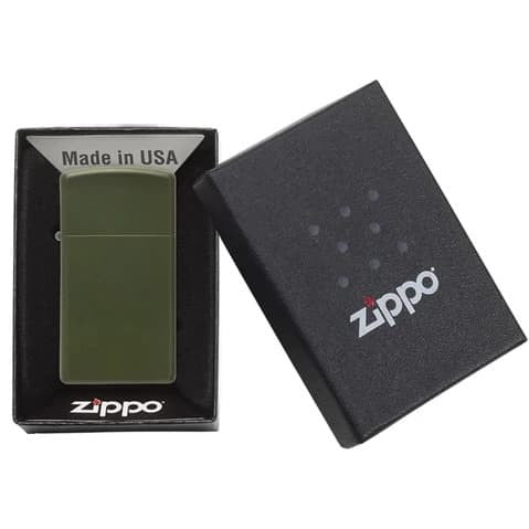 Slim® Green Matte with Zippo Logo