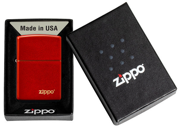 Zippo Classic Metallic Red Zippo Logo 49475ZL