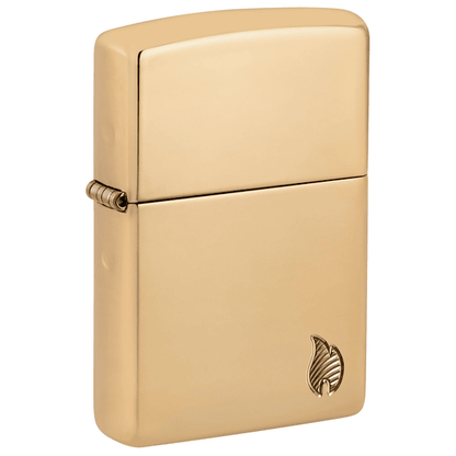 Zippo Armor High Polish Brass Flame Design 46397