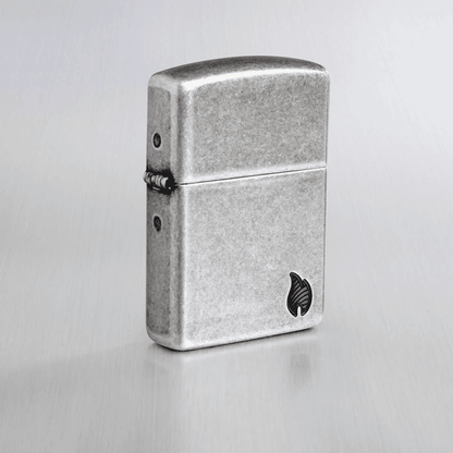 Zippo Armor Antique Silver Flame Design 46399