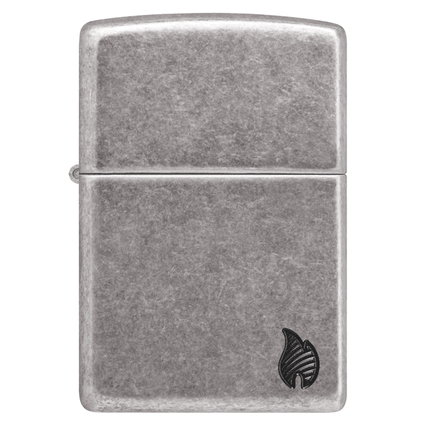 Zippo Armor Antique Silver Flame Design 46399