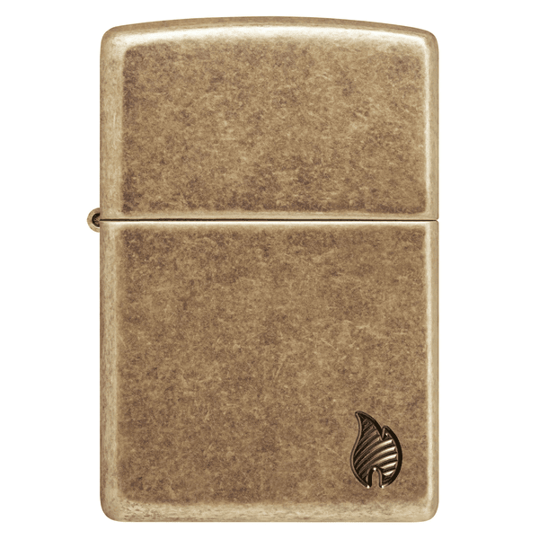 Zippo Armor Antique Brass Flame Design 46400