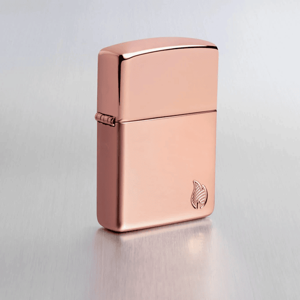 Zippo Armor High Polish Rose Gold Flame Design 46401