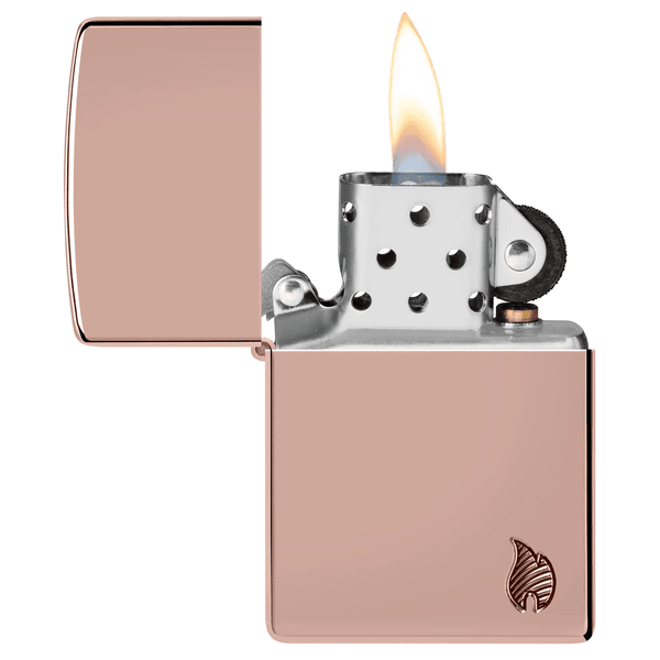 Zippo Armor High Polish Rose Gold Flame Design 46401