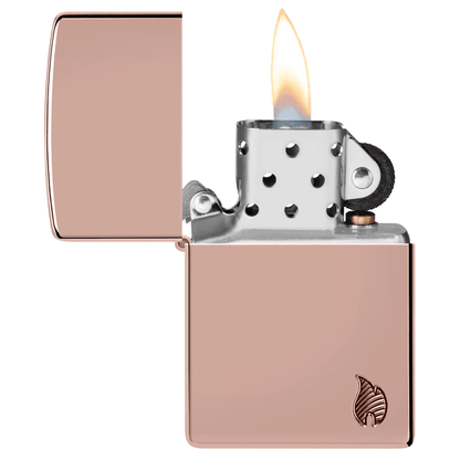 Zippo Armor High Polish Rose Gold Flame Design 46401
