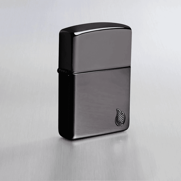 Zippo Armor High Polish Black Flame Design