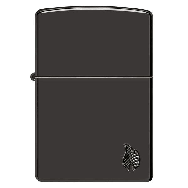 Zippo Armor High Polish Black Flame Design