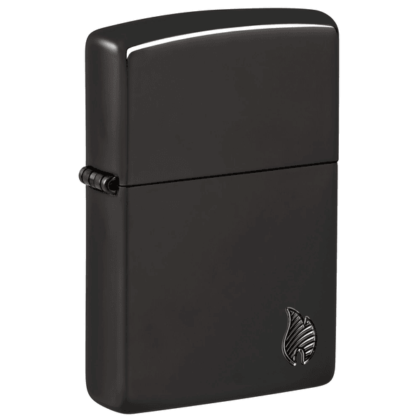 Zippo Armor High Polish Black Flame Design