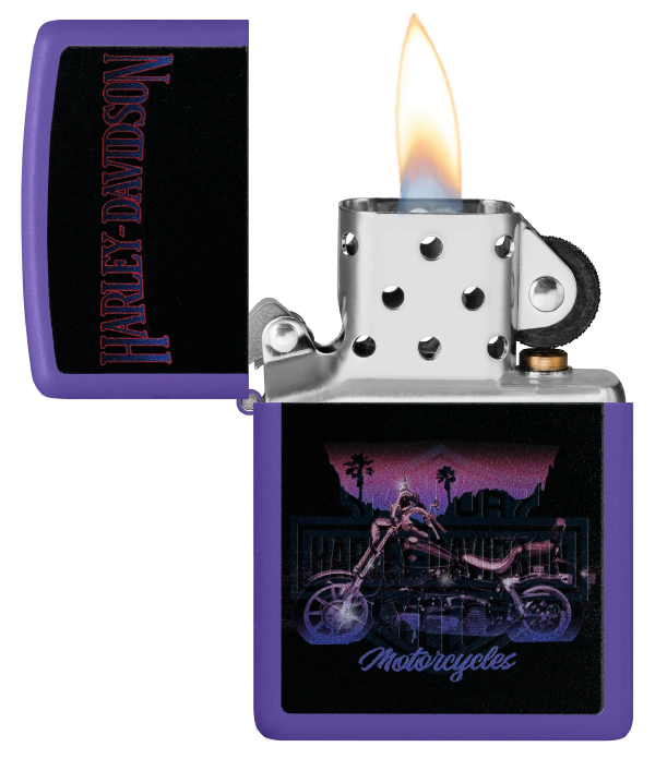Zippo Harley-Davidson® Black Light Motorcycle Design 46676