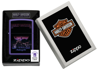Zippo Harley-Davidson® Black Light Motorcycle Design 46676