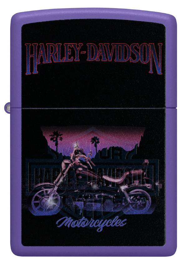 Zippo Harley-Davidson® Black Light Motorcycle Design 46676
