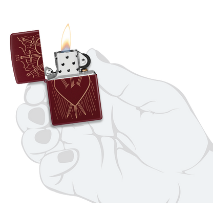 Zippo Three of Swords Design 46723