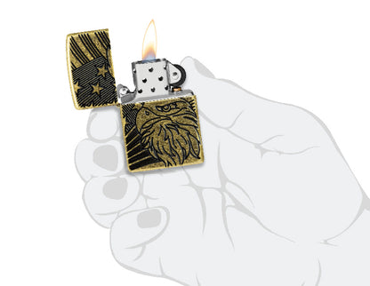 Zippo Eagle and Flag Design 46862