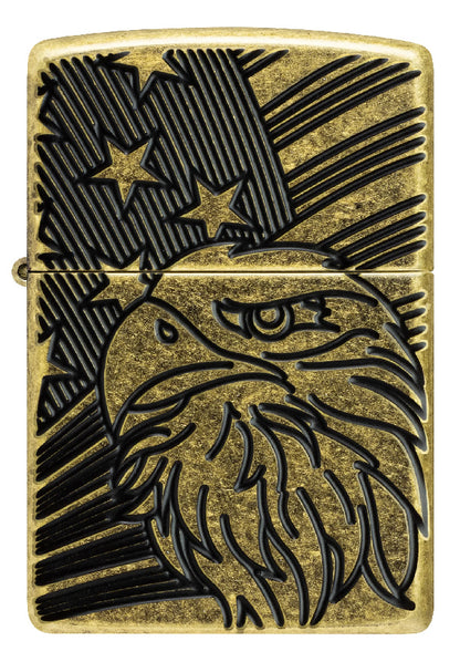 Zippo Eagle and Flag Design 46862