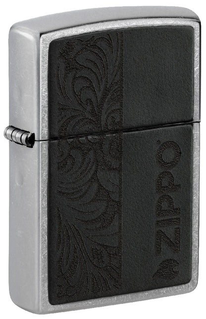 Zippo Black Leather Emblem - Zippo Design 46919