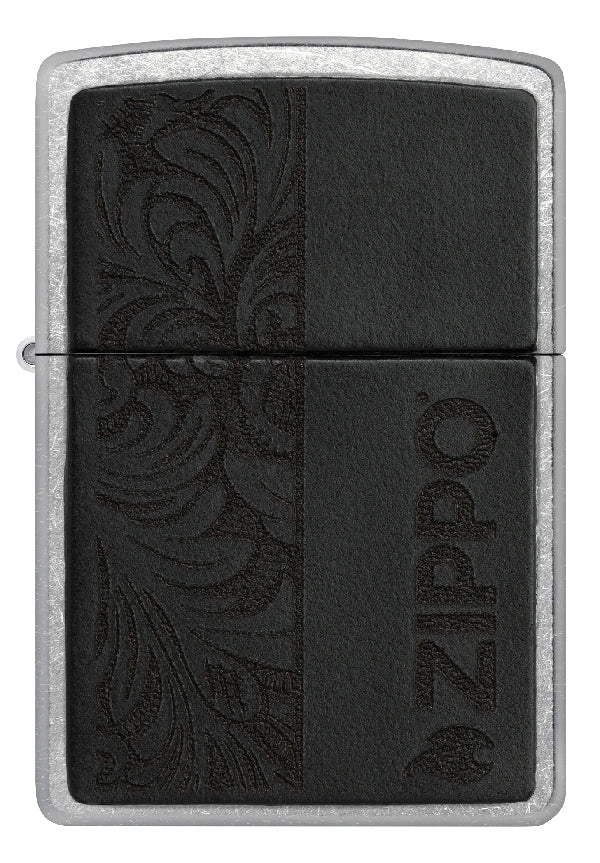 Zippo Black Leather Emblem - Zippo Design 46919