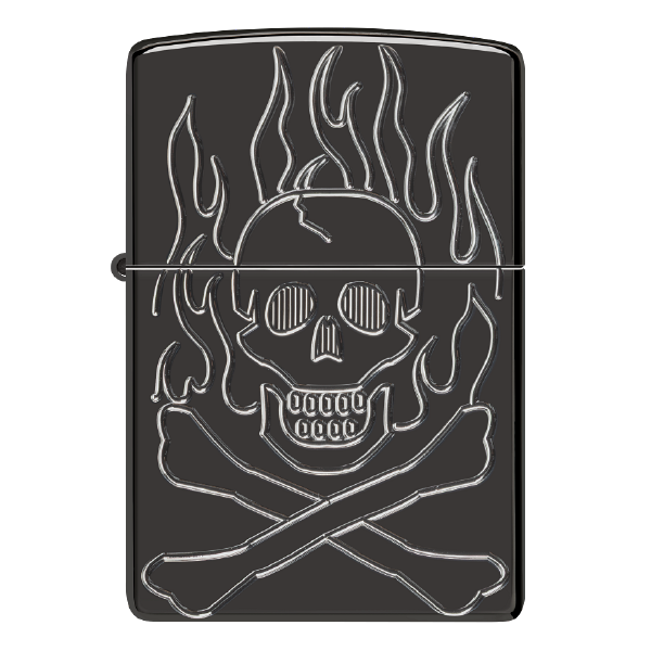 Zippo Flaming Skull Design 46930