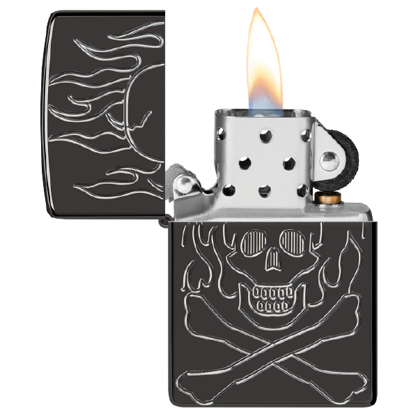 Zippo Flaming Skull Design 46930