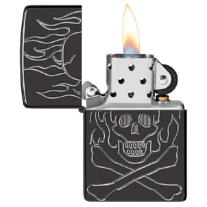 Zippo Flaming Skull Design 46930