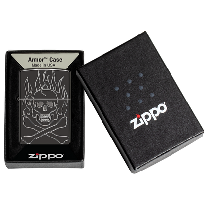 Zippo Flaming Skull Design 46930