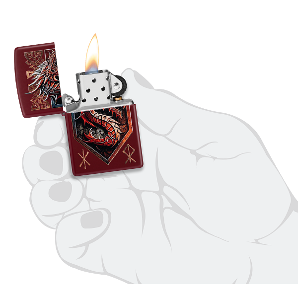 Zippo Dragon Shield Design 47136