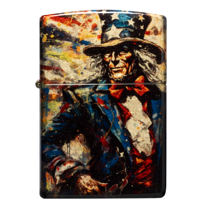Zippo Zippo Uncle Sam 540 Fusion Tumbled Brass 47145