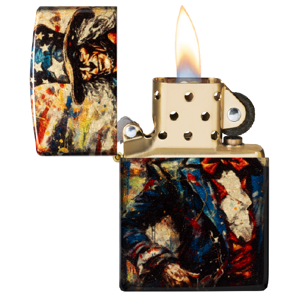 Zippo Zippo Uncle Sam 540 Fusion Tumbled Brass 47145