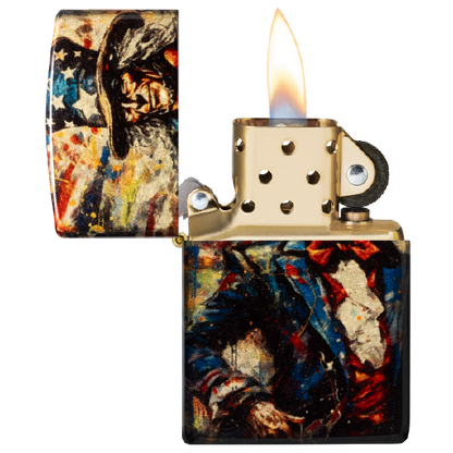 Zippo Zippo Uncle Sam 540 Fusion Tumbled Brass 47145