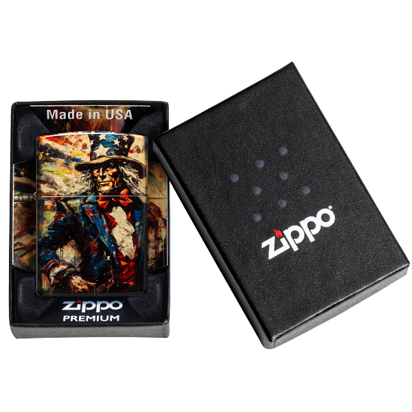 Zippo Zippo Uncle Sam 540 Fusion Tumbled Brass 47145