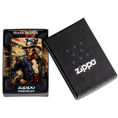 Zippo Zippo Uncle Sam 540 Fusion Tumbled Brass 47145