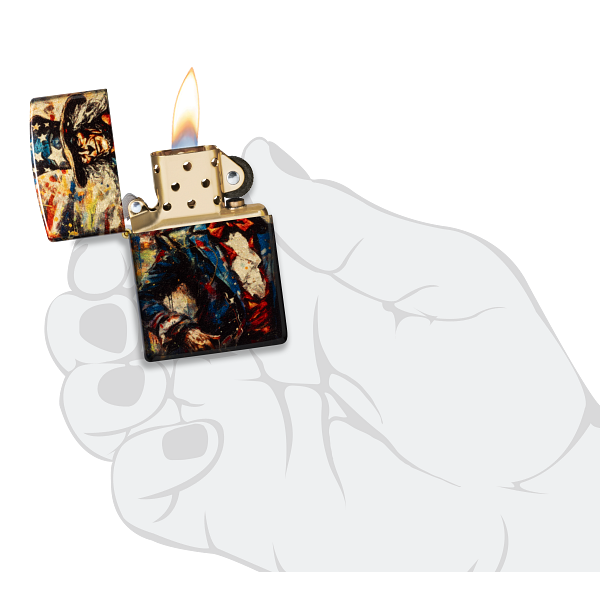 Zippo Zippo Uncle Sam 540 Fusion Tumbled Brass 47145