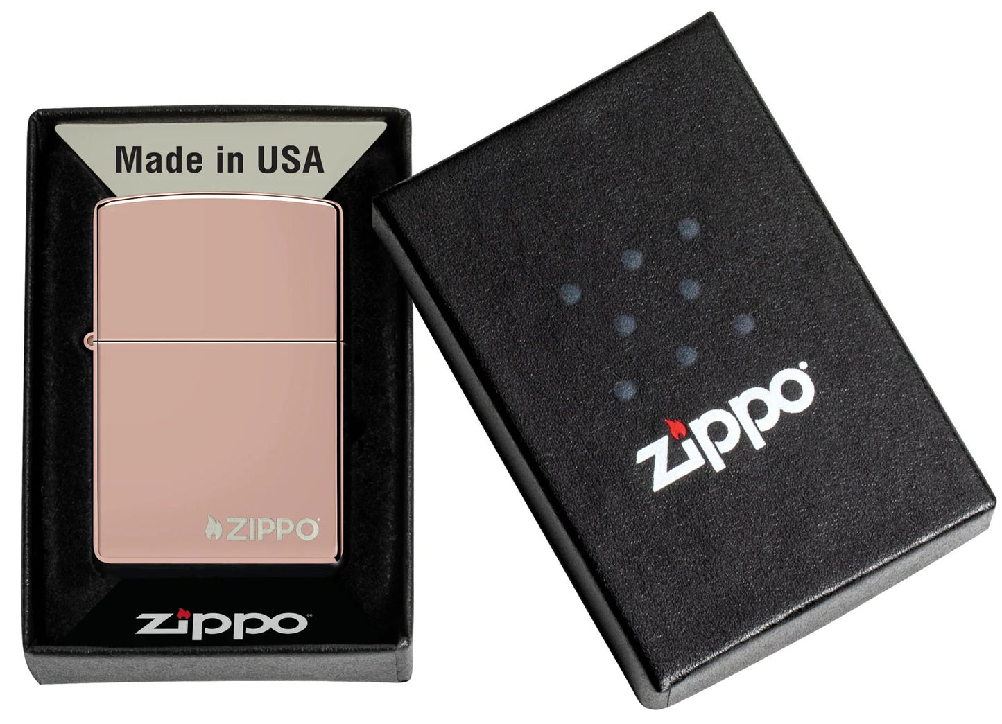 Zippo Classic High Polish Rose Gold Zippo Logo 49190ZL