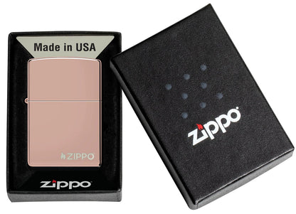Zippo Classic High Polish Rose Gold Zippo Logo 49190ZL