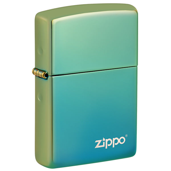Classic High Polish Teal Zippo Logo