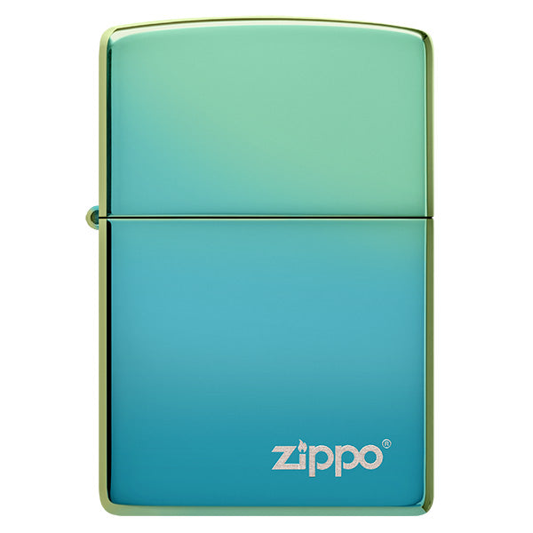 Classic High Polish Teal Zippo Logo