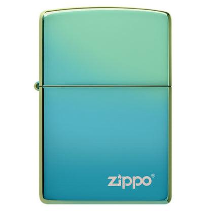 Classic High Polish Teal Zippo Logo