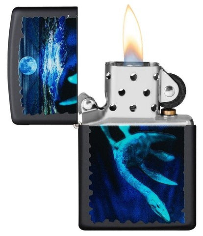 Zippo Black Light Loch Ness Design 49697
