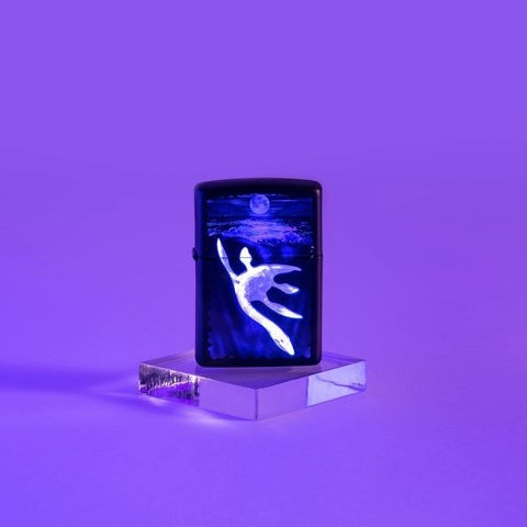 Zippo Black Light Loch Ness Design 49697