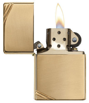 Zippo High Polish Brass Vintage with Slashes 270
