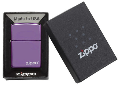 Zippo Classic High Polish Purple Zippo Logo 24747ZL