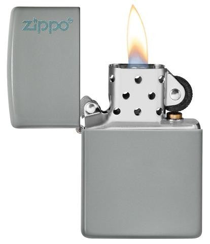 Zippo Classic Flat Grey Zippo Logo 49452ZL