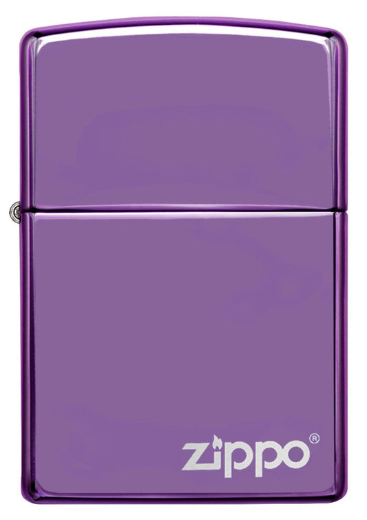 Zippo Classic High Polish Purple Zippo Logo 24747ZL