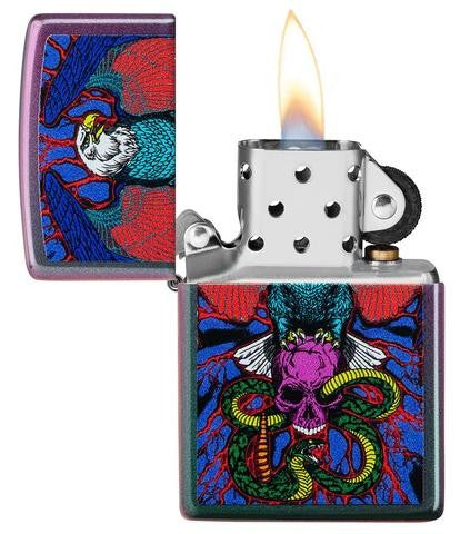 Zippo Eagle, Snake, Skull Design 49600