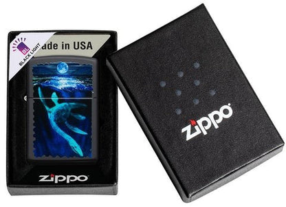 Zippo Black Light Loch Ness Design 49697